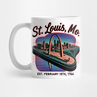 St. Louis MO. Souvenir Vintage Nostalgic Cityscape tee Mug